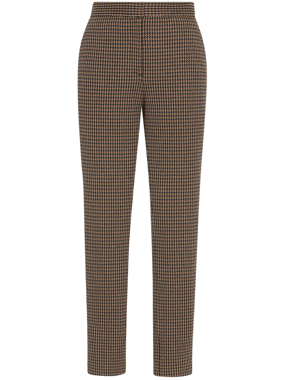 Houndstooth Cropped Skinny Trousers