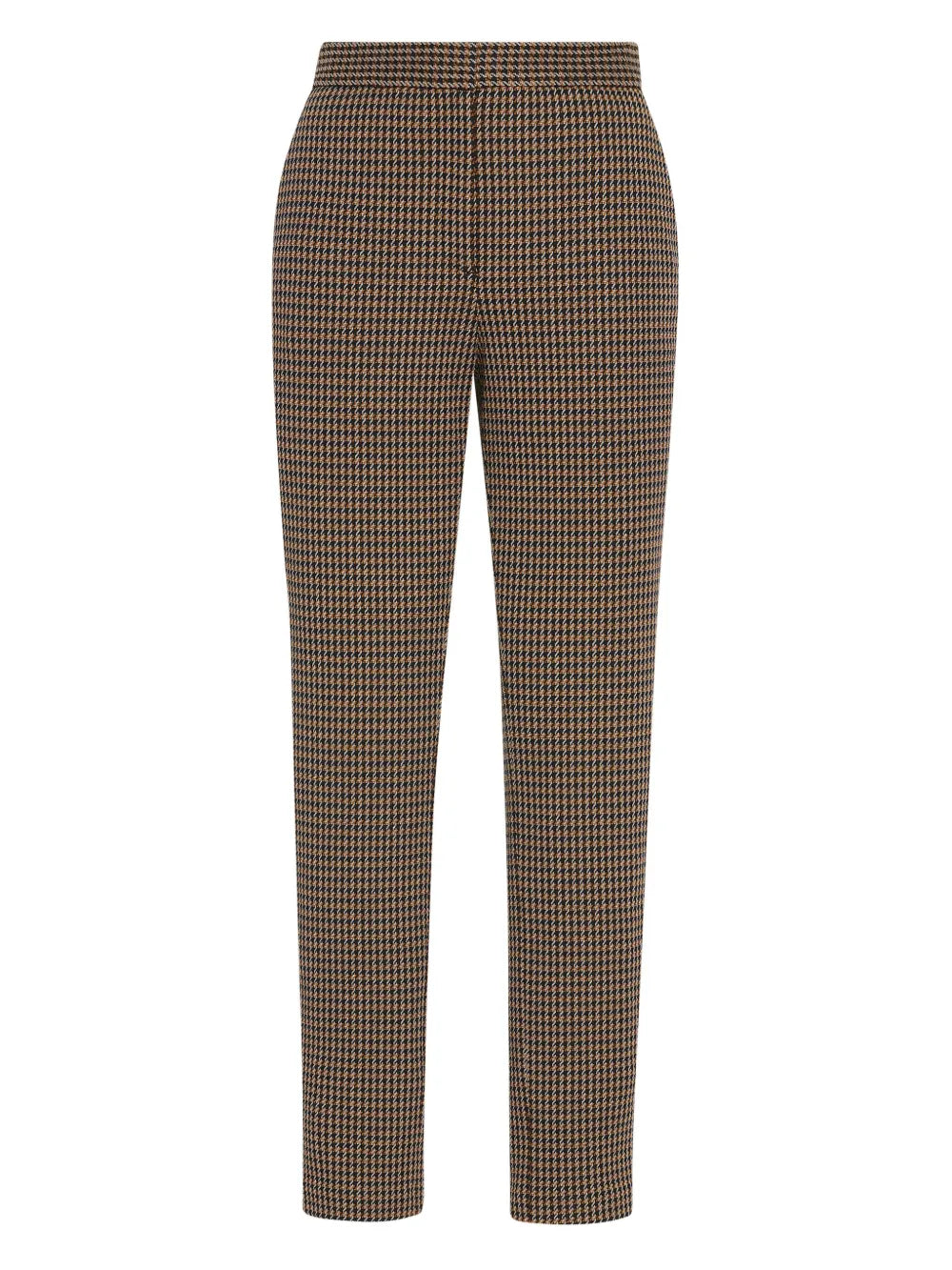 Houndstooth Cropped Skinny Trousers