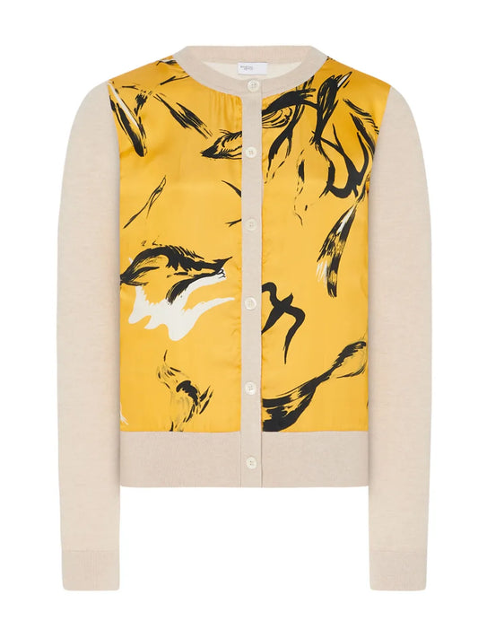 Bird-Print Cardigan