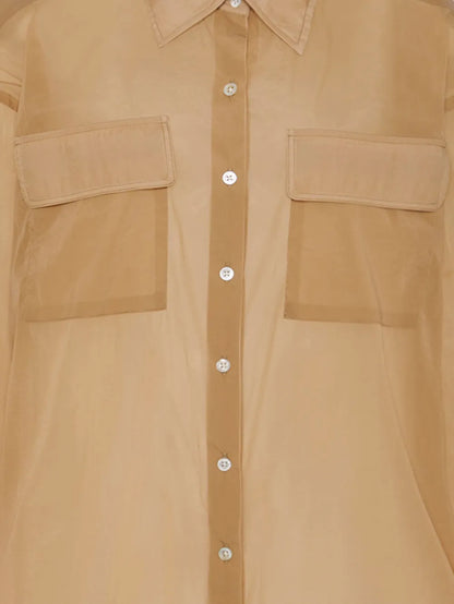 Pointed-Collar Button-Up Shirt