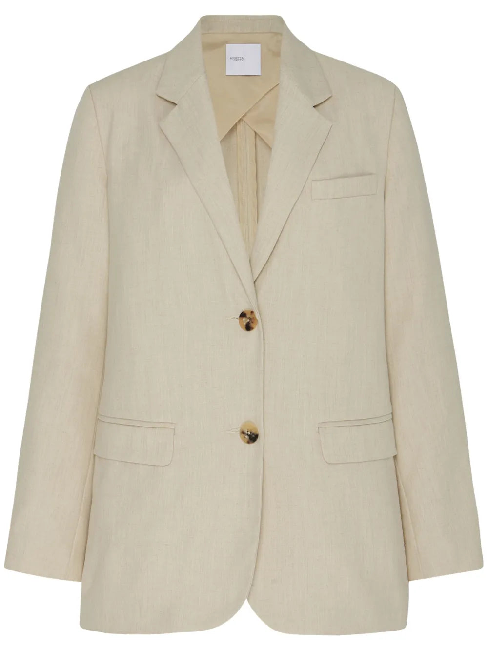 Notched-Lapels Single-Breasted Blazer