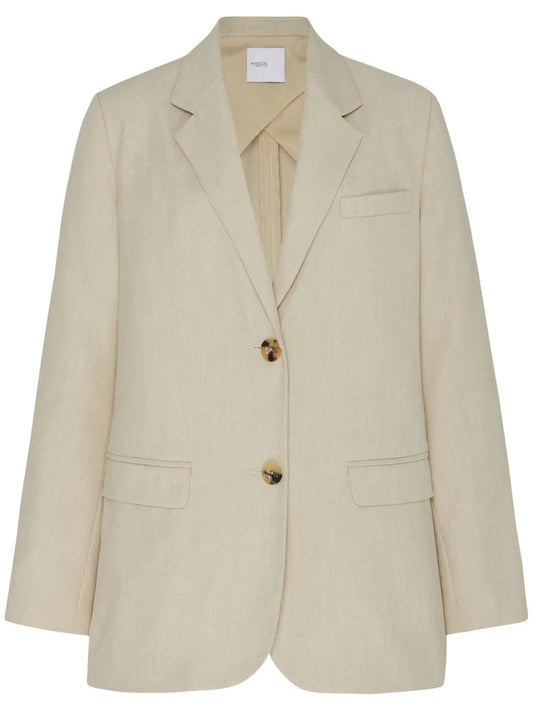 Notched-Lapels Single-Breasted Blazer