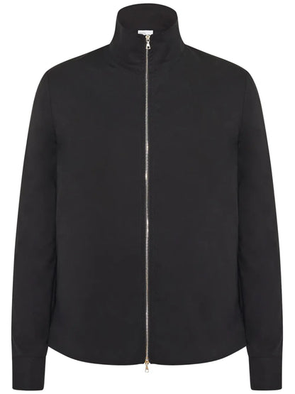 High-Neck Zip-Up Shirt