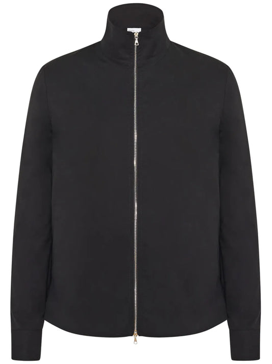 High-Neck Zip-Up Shirt
