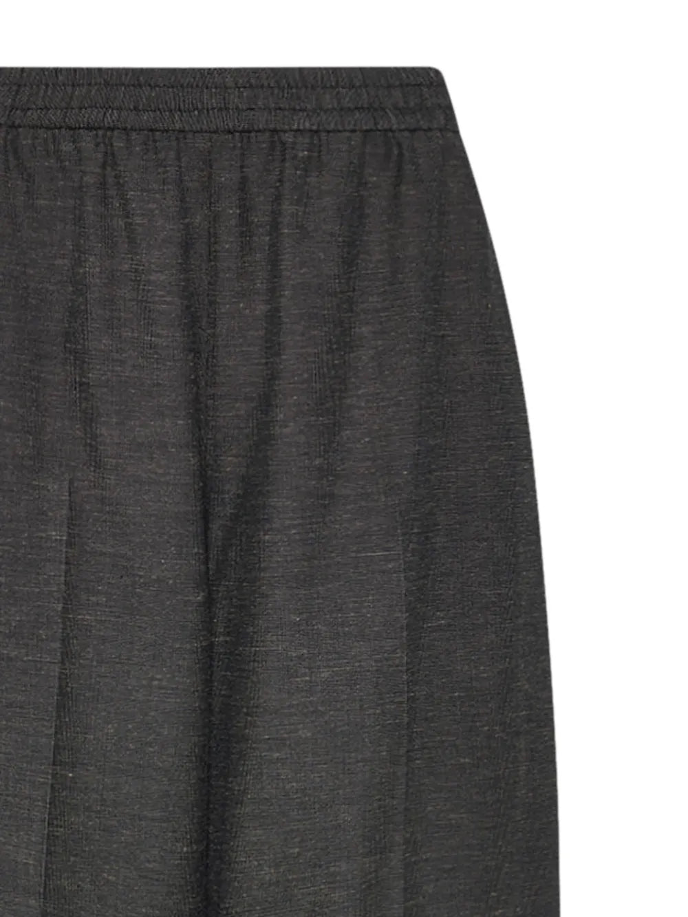 Elasticated-Waist Wide-Leg Trousers