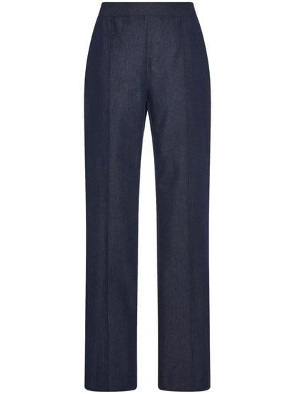 Straight-Leg Cropped Trousers