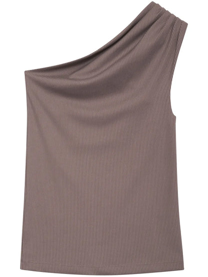Camila One-Shoulder Ribbed Top