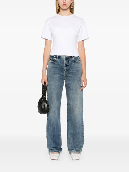 High-Rise Straight-Leg Jeans