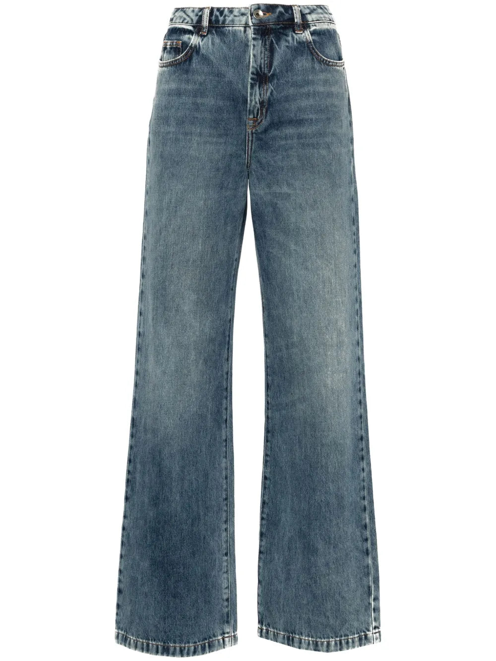 High-Rise Straight-Leg Jeans