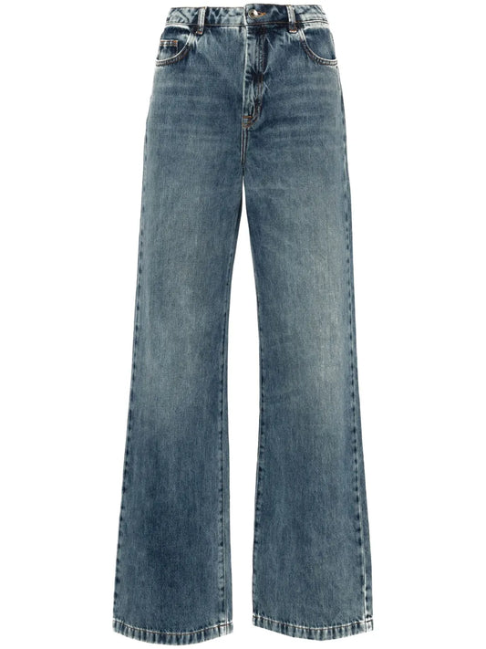 High-Rise Straight-Leg Jeans