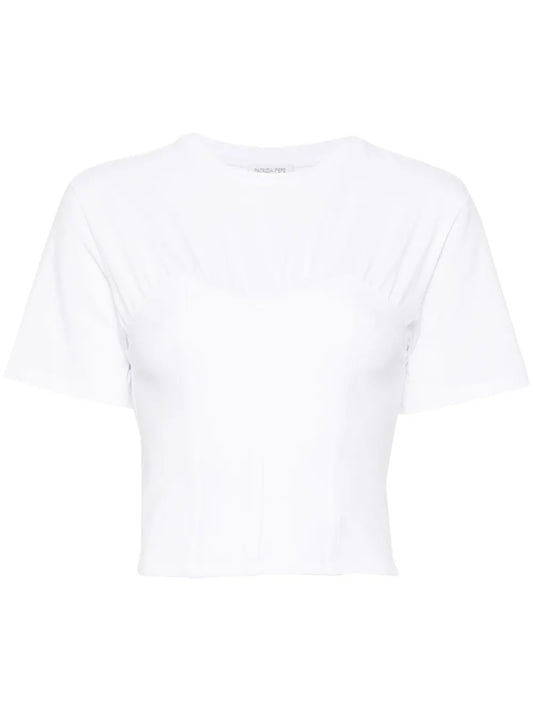 Crew-Neck Corset T-Shirt