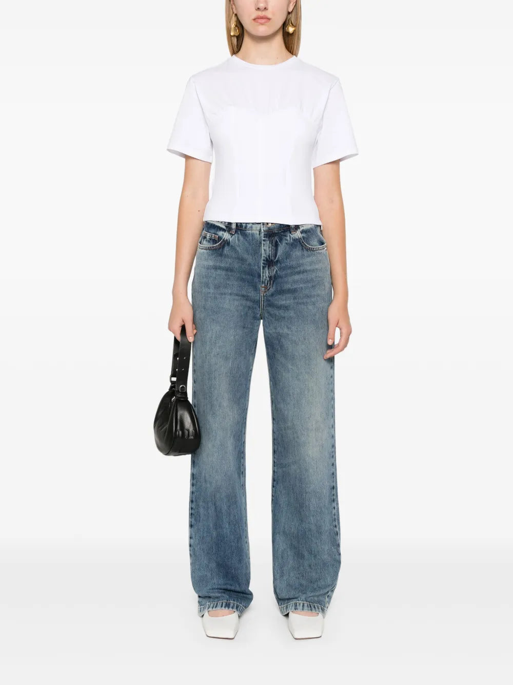 Crew-Neck Corset T-Shirt