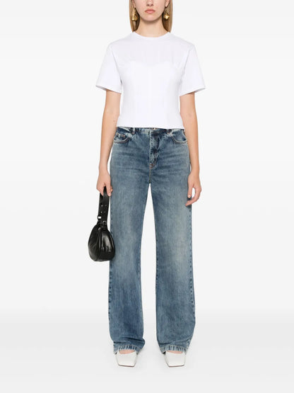 Crew-Neck Corset T-Shirt