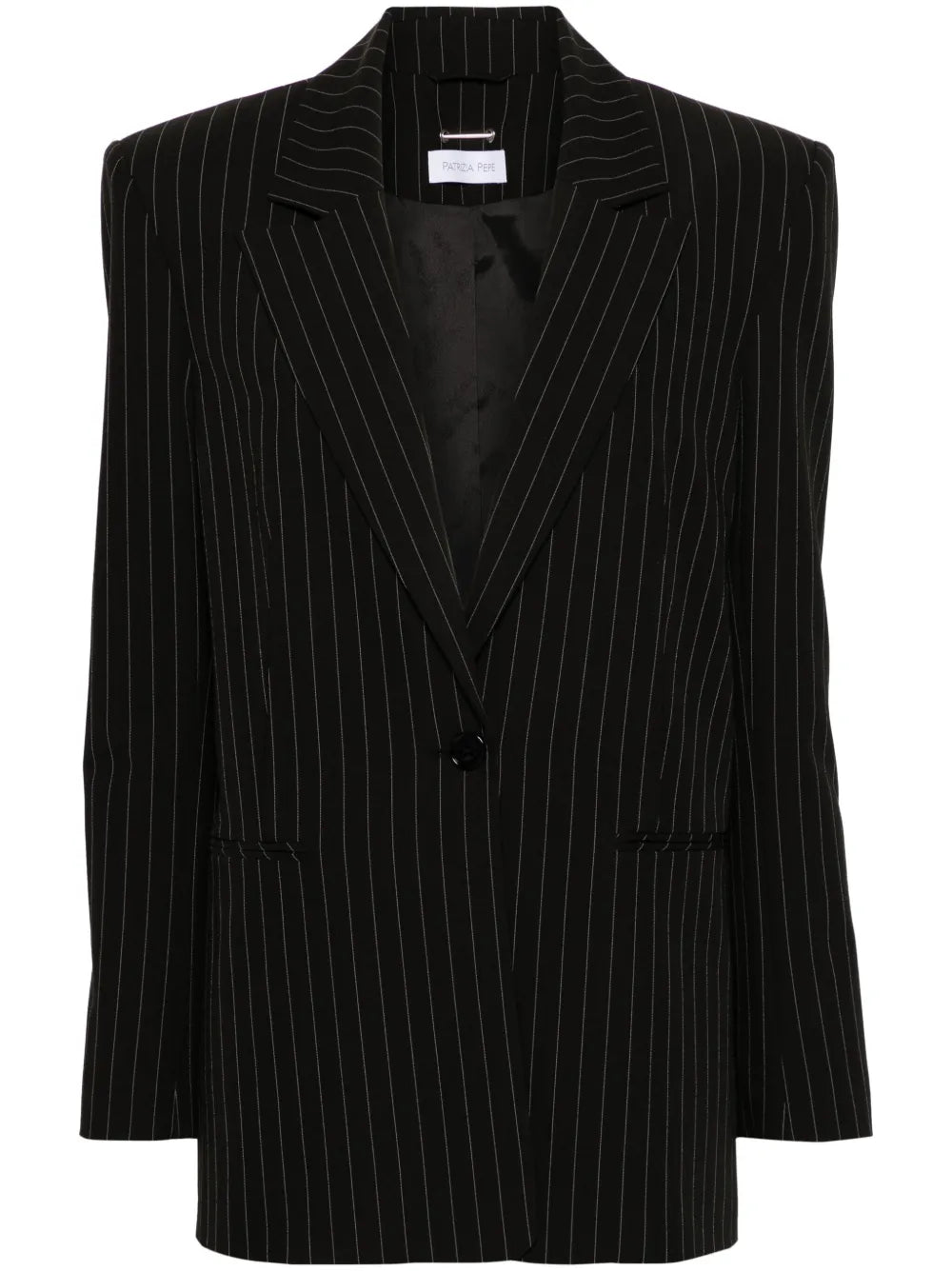 Pinstripe Single-Breasted Blazer
