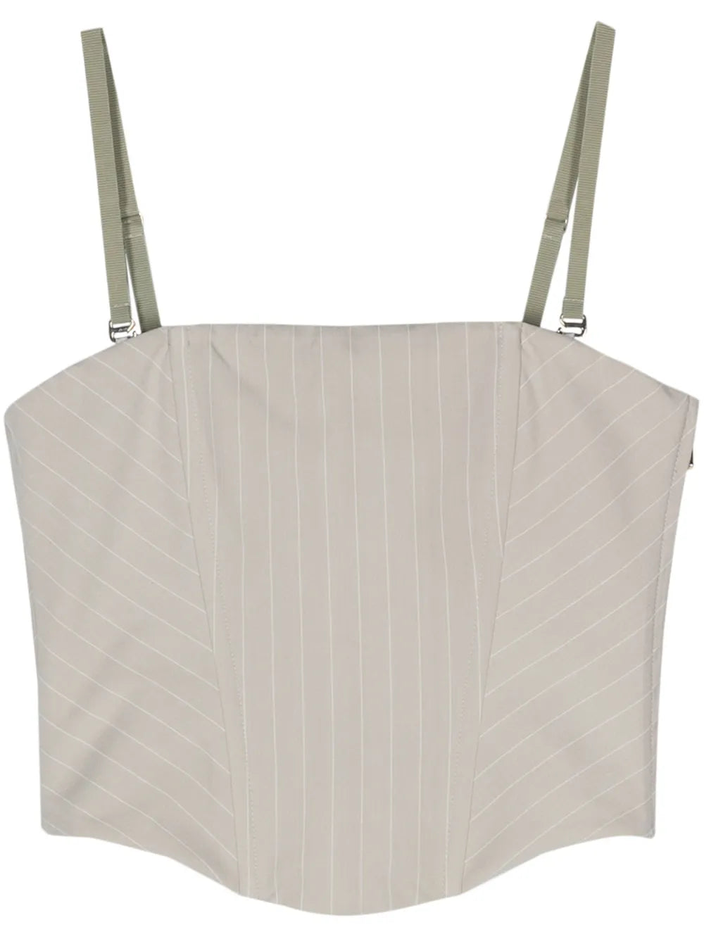 Pinstriped Cropped Corset