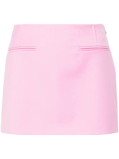 Pleat-Detail Mini Skirt