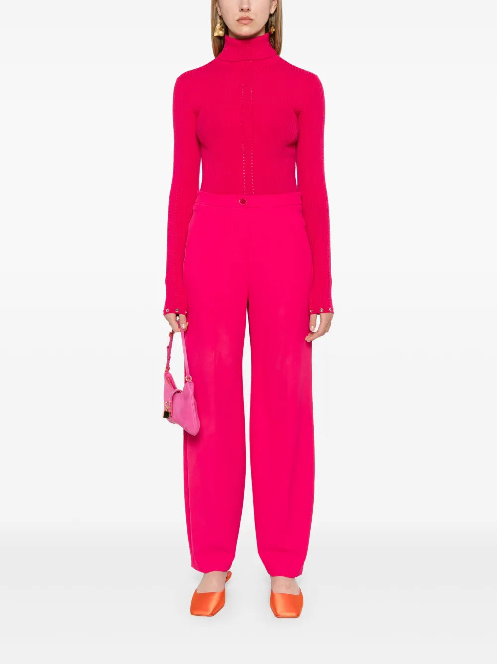 High-Waist Tailored Trousers