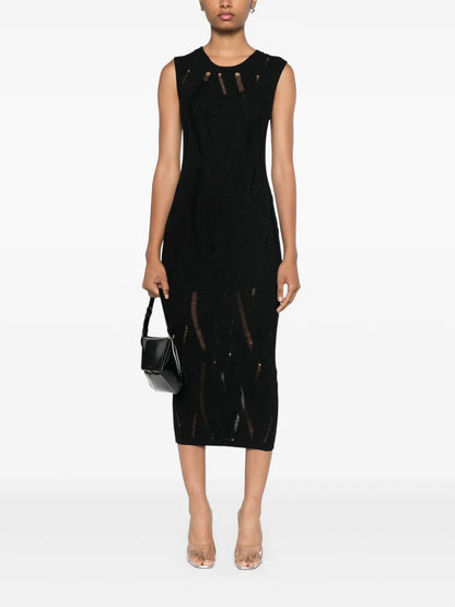 Sleeveless Knitted Midi Dress