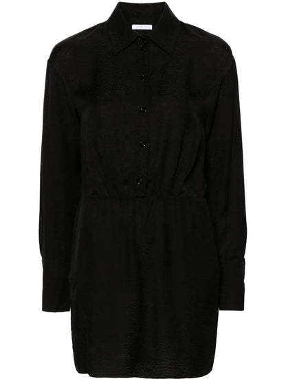 Textured Mini Shirt Dress