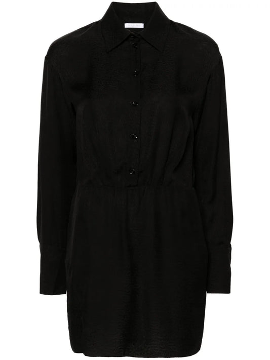 Textured Mini Shirt Dress