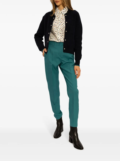 Contrasting-Trim Cotton Cardigan