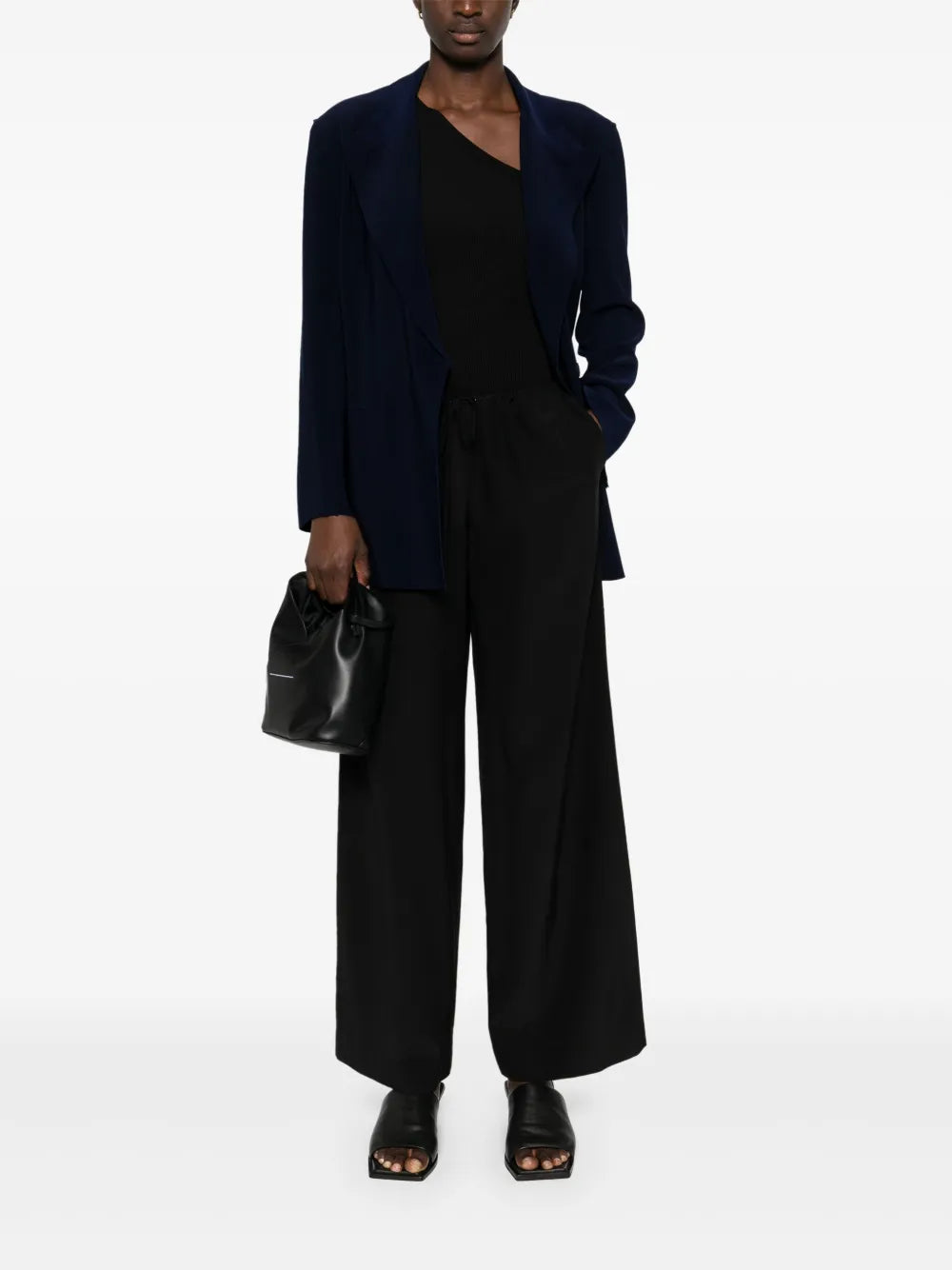 Mid-Rise Wide-Leg Trousers