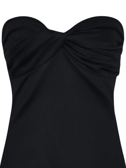 Twist-Detail Strapless Top