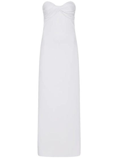 Twist-Detail Strapless Maxi Dress
