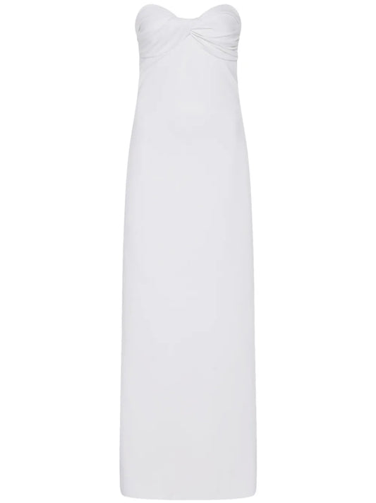 Twist-Detail Strapless Maxi Dress