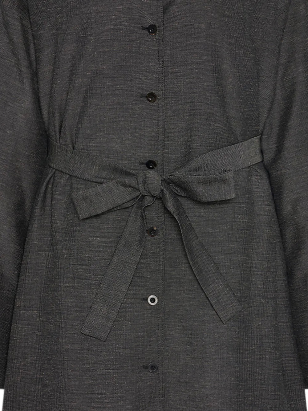 Spread-Collar Belted Trench Coat
