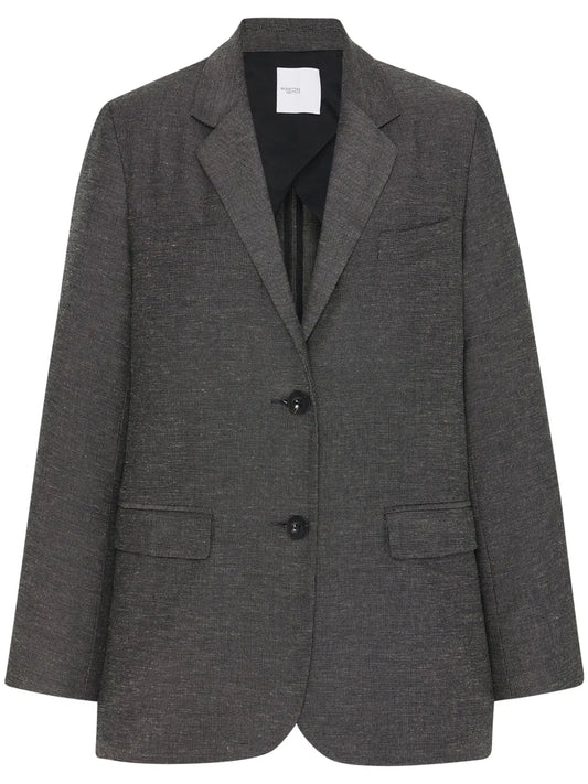 Notched-Lapels Single-Breasted Blazer