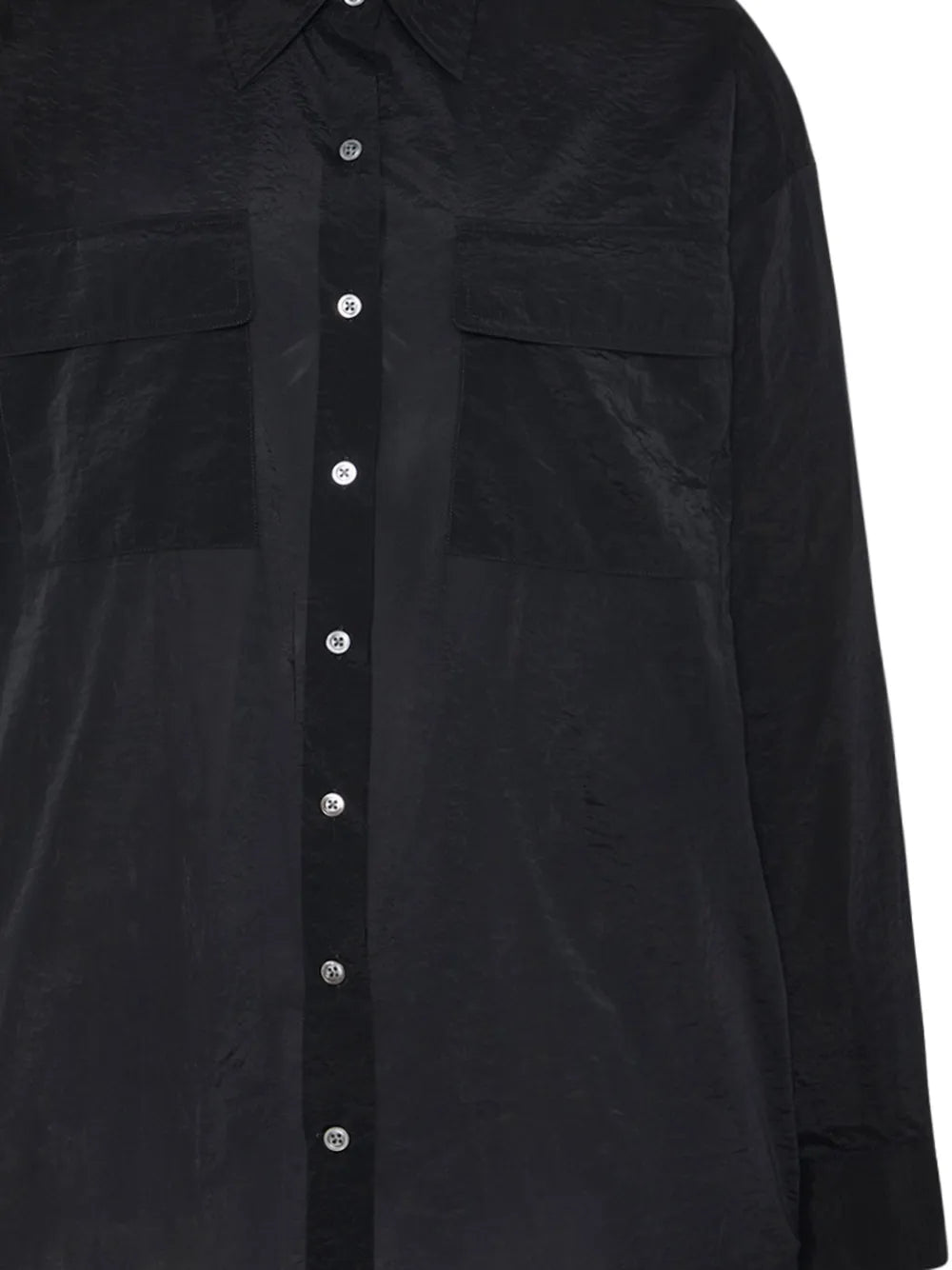 Pointed-Collar Button-Up Shirt