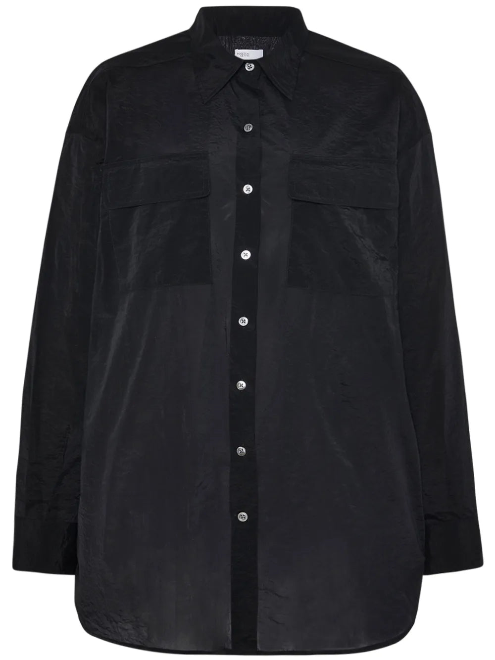 Pointed-Collar Button-Up Shirt