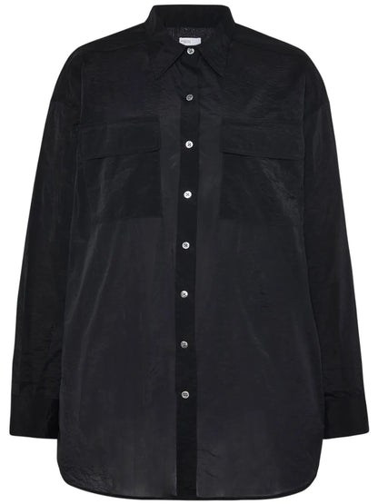 Pointed-Collar Button-Up Shirt