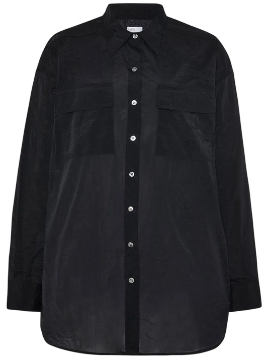 Pointed-Collar Button-Up Shirt