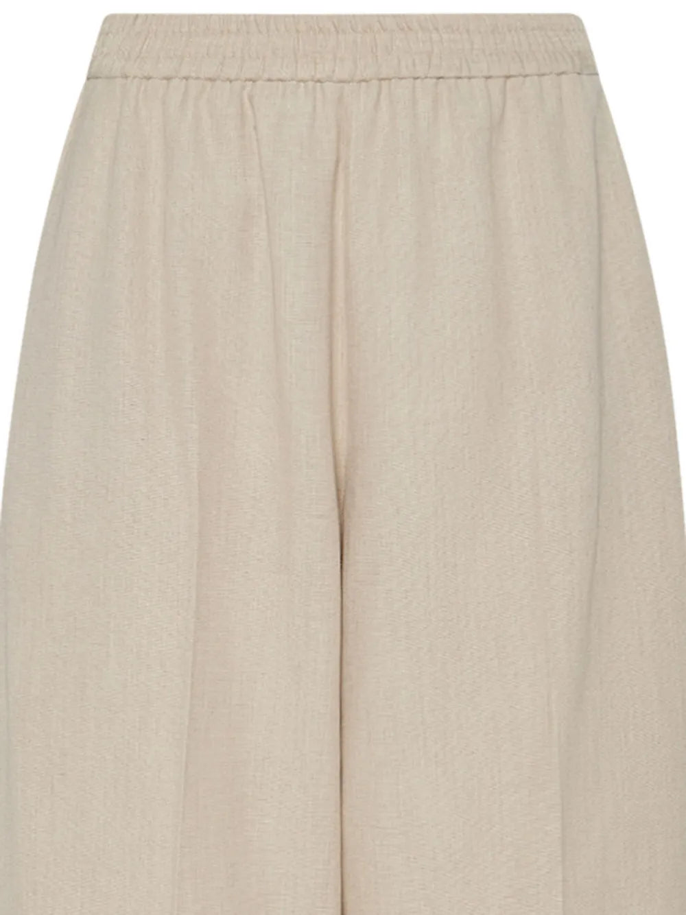 Elasticated-Waist Wide-Leg Trousers