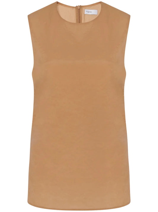 Crew-Neck Sleeveless Tank Top