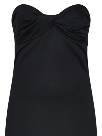 Twist-Detail Strapless Maxi Dress