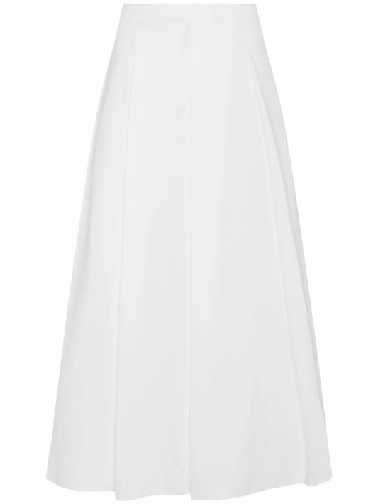 Pleat-Detail High-Waisted Maxi Skirt