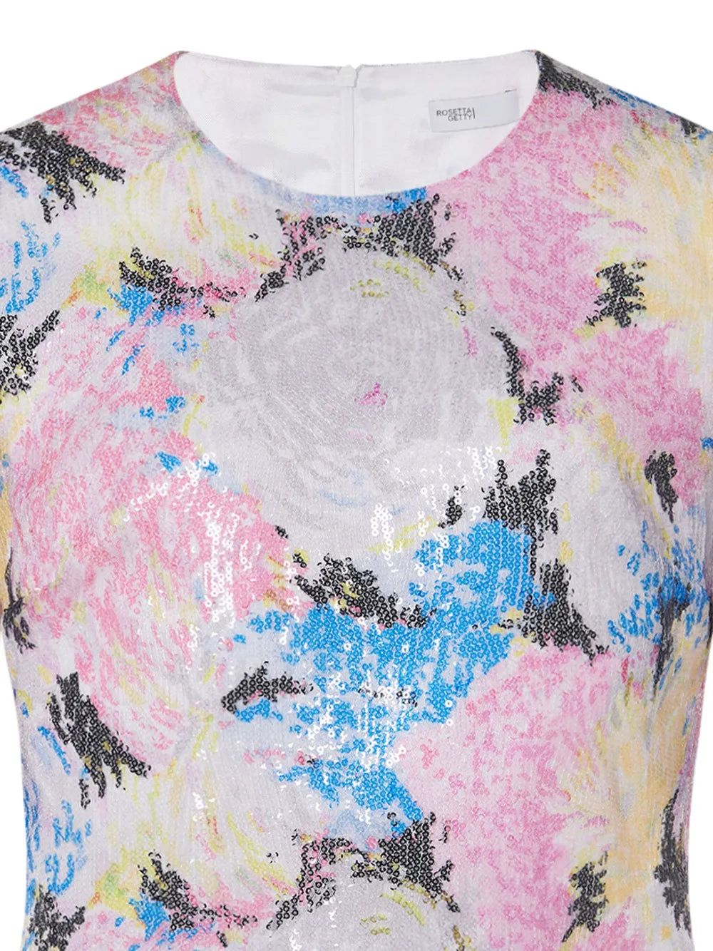 Floral-Print Sequin-Embellished T-Shirt