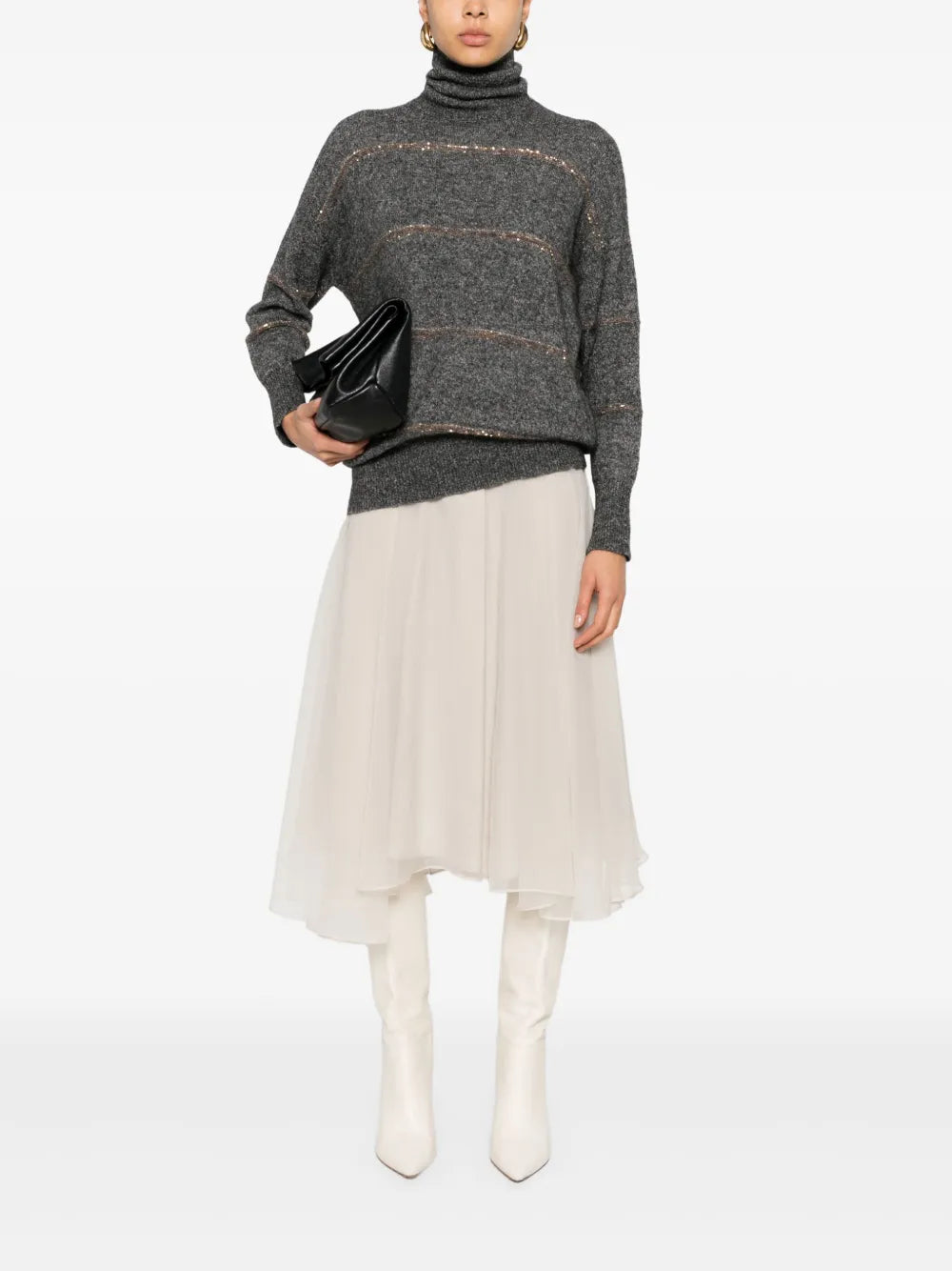 Sequin-Embellished Knitted Jumper