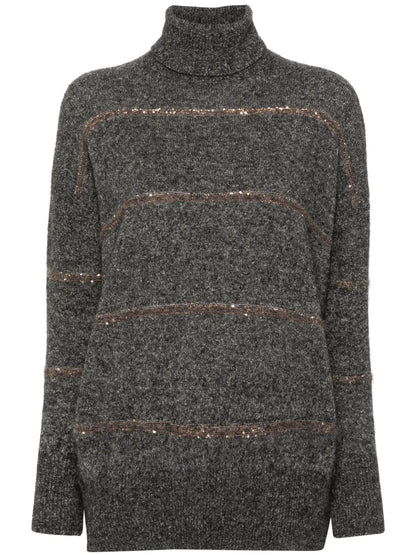 Sequin-Embellished Knitted Jumper