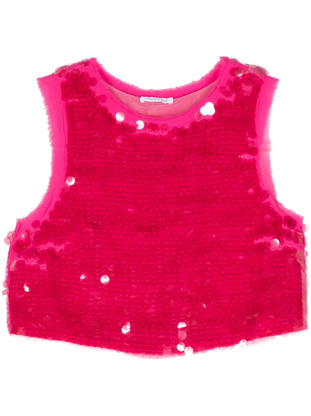 Sequin-Embellished Crop Top