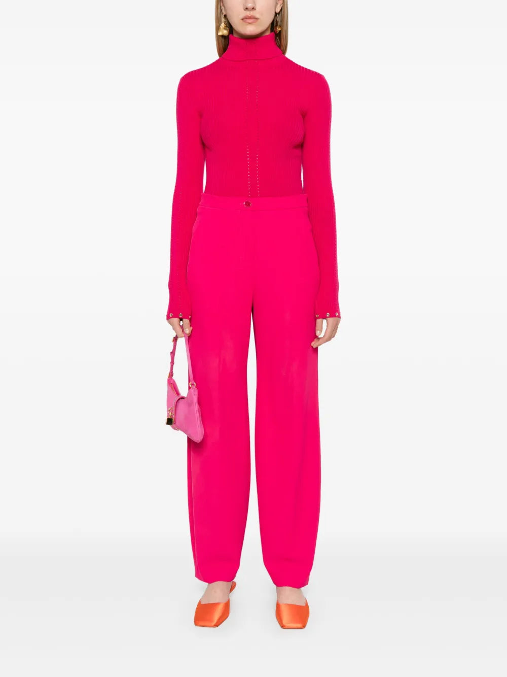 Roll-Neck Ribbed-Knit Jumper