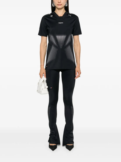 Rubberised-Logo Leggings