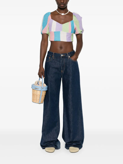 Fortuna Mid-Rise Palazzo Jeans