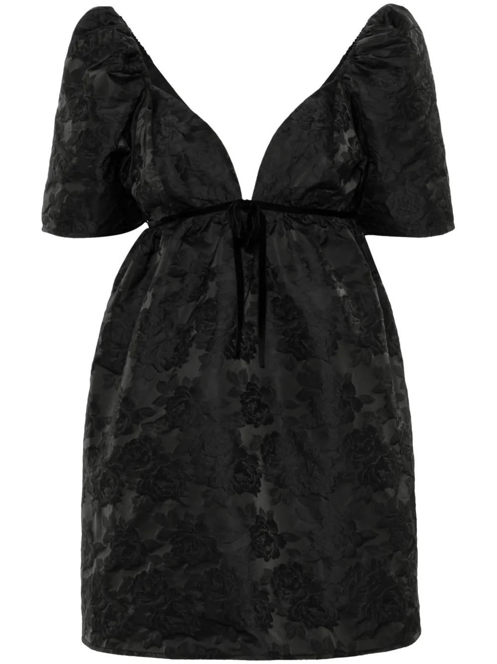 Floral-Jacquard Tulip Dress