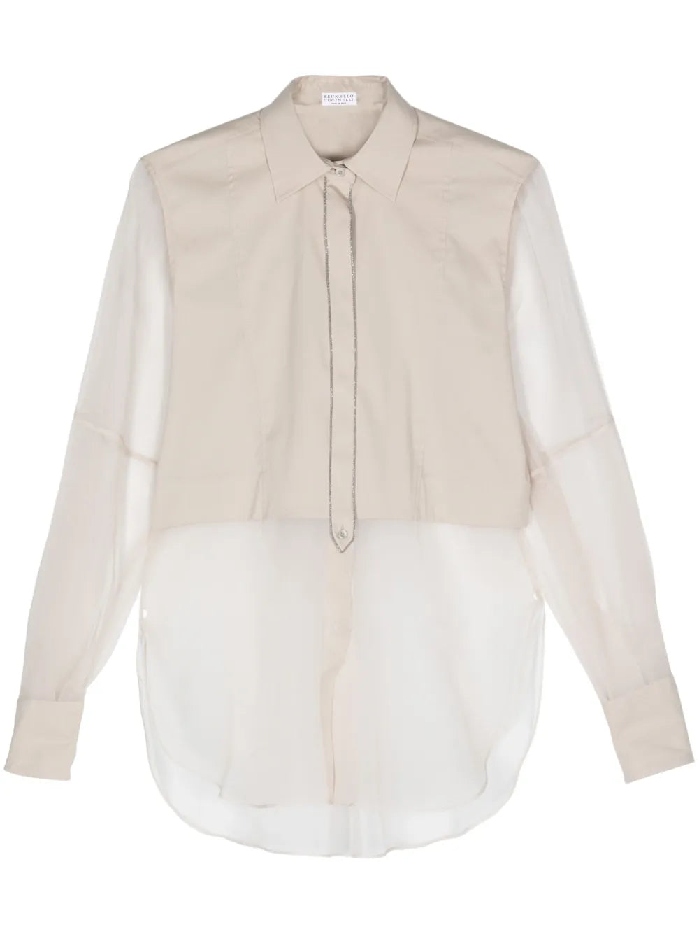 Monili-Chain Panelled Shirt