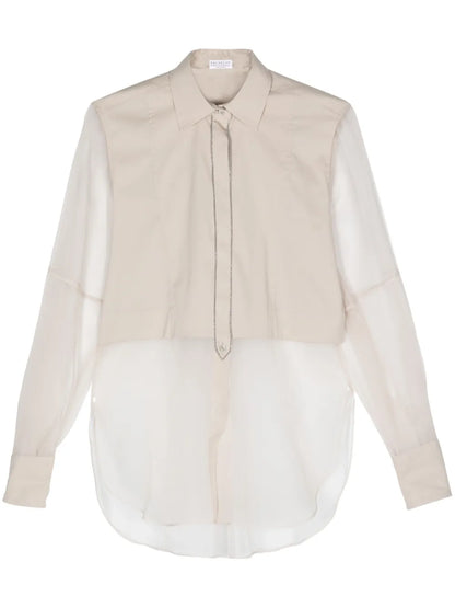 Monili-Chain Panelled Shirt