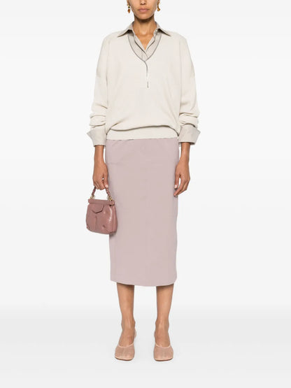 Monili-Chain Ribbed Jumper
